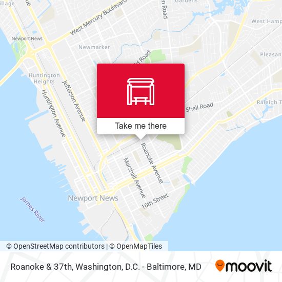 Mapa de Roanoke & 37th