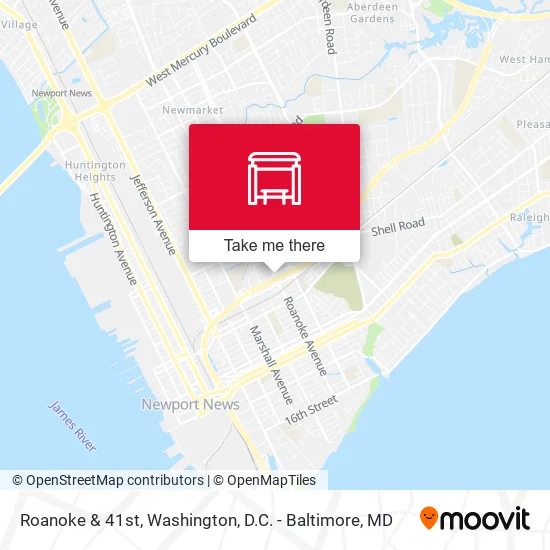 Roanoke & 41st map