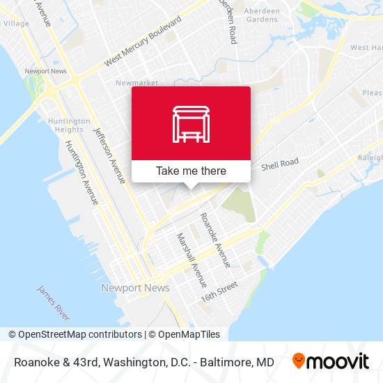 Roanoke & 43rd map