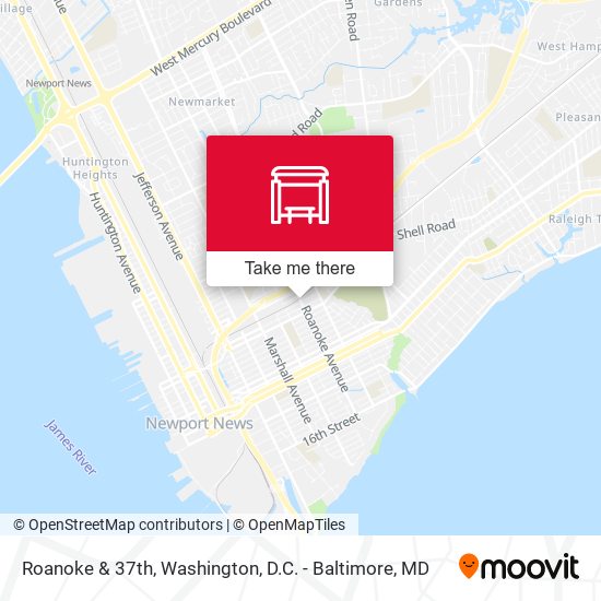 Roanoke & 37th map