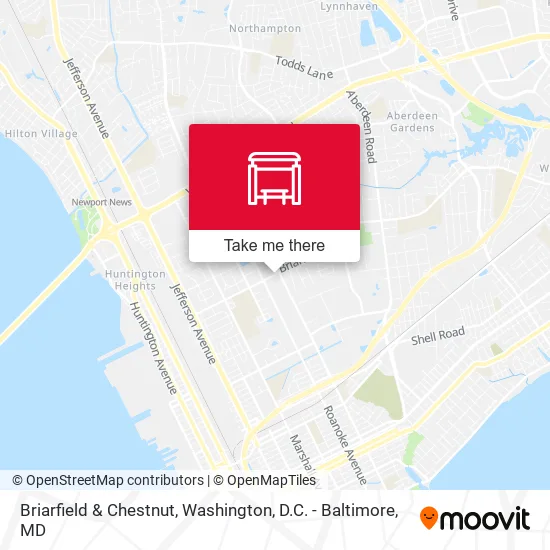 Briarfield & Chestnut map