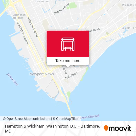 Hampton & Wickham map