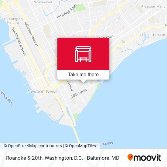 Mapa de Roanoke & 20th