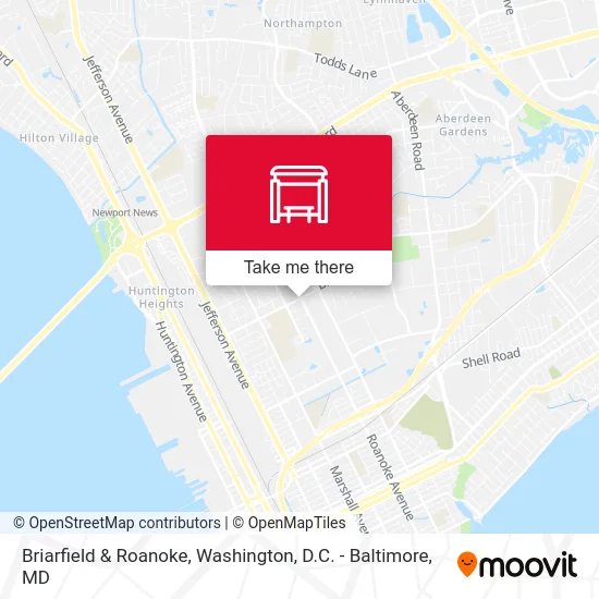 Briarfield & Roanoke map