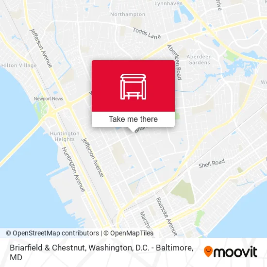Briarfield & Chestnut map