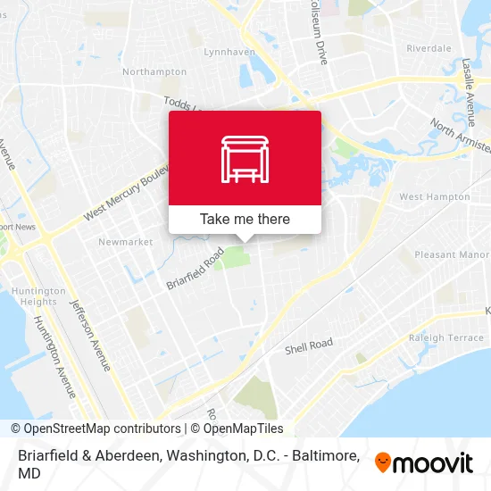 Briarfield & Aberdeen map