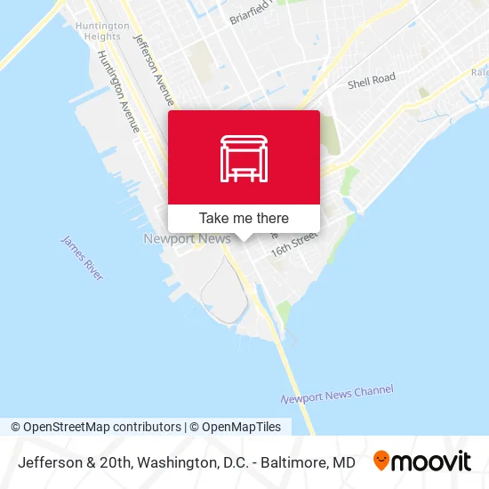 Jefferson & 20th map