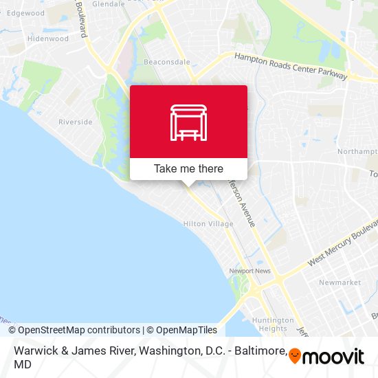 Warwick & James River map