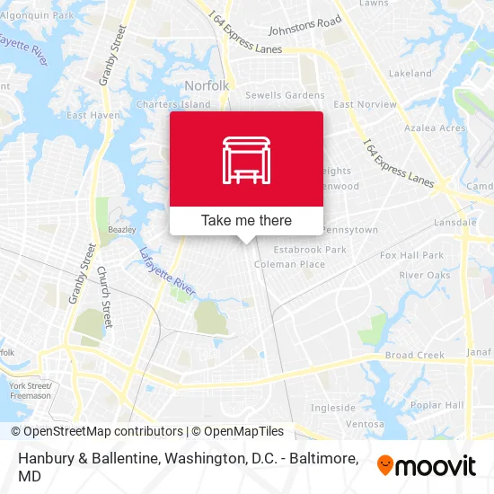 Hanbury & Ballentine map