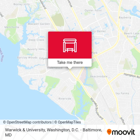 Warwick & University map