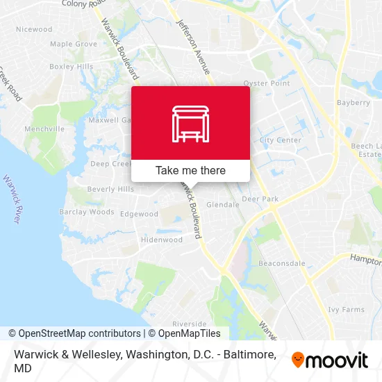 Warwick & Wellesley map