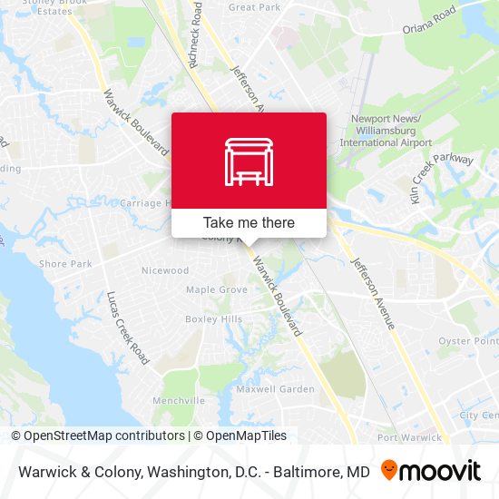 Mapa de Warwick & Colony