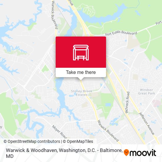 Warwick & Woodhaven map