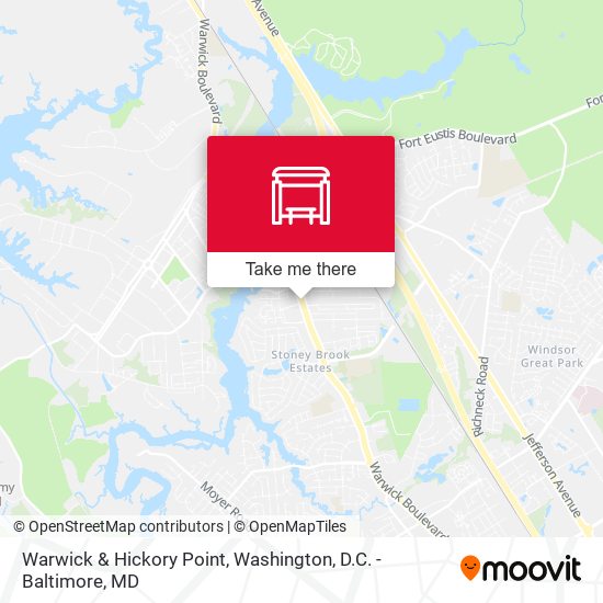 Warwick & Hickory Point map