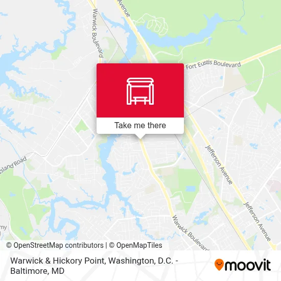 Warwick & Hickory Point map