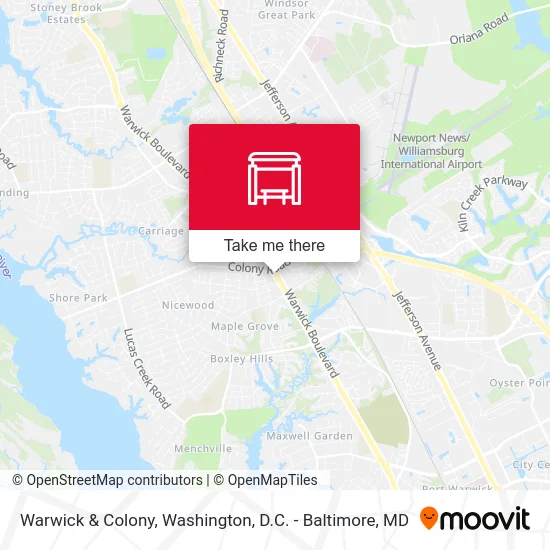 Warwick & Colony map