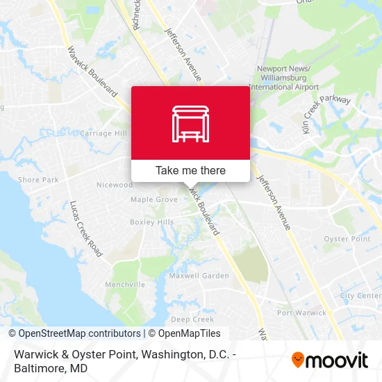 Warwick & Oyster Point map