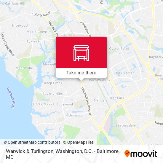 Warwick & Turlington map