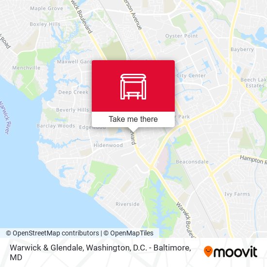 Warwick & Glendale map