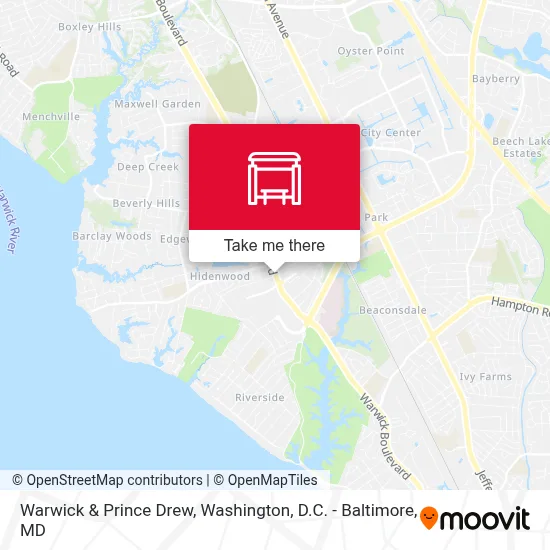 Warwick & Prince Drew map