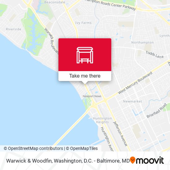 Warwick & Woodfin map