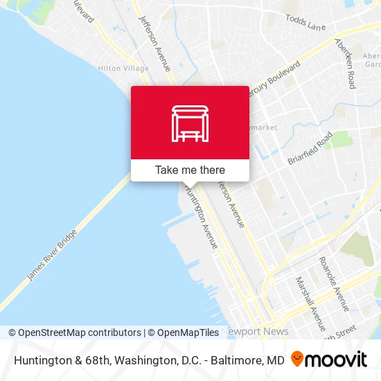 Huntington & 68th map