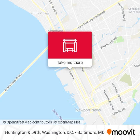 Huntington & 59th map