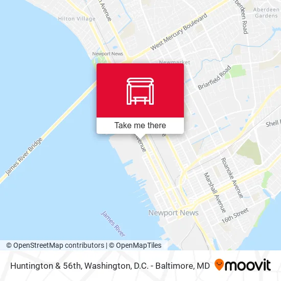 Huntington & 56th map