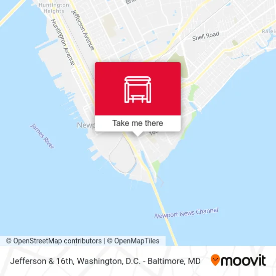 Jefferson & 16th map