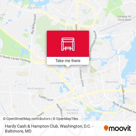 Hardy Cash & Hampton Club map