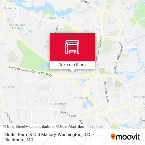 Butler Farm & Old Mallory map