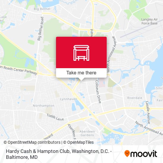 Hardy Cash & Hampton Club map