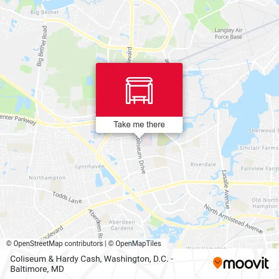 Coliseum & Hardy Cash map