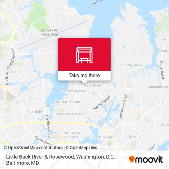 Little Back River & Rosewood map