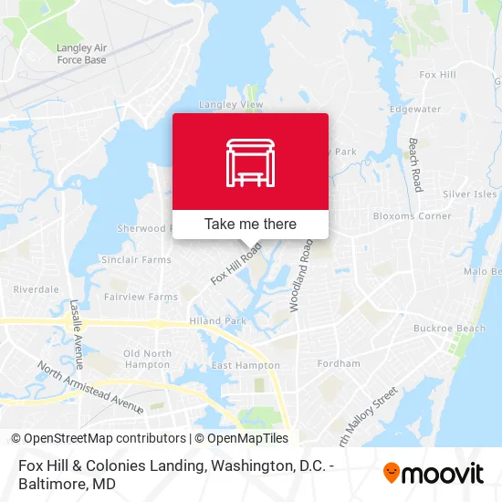 Fox Hill & Colonies Landing map