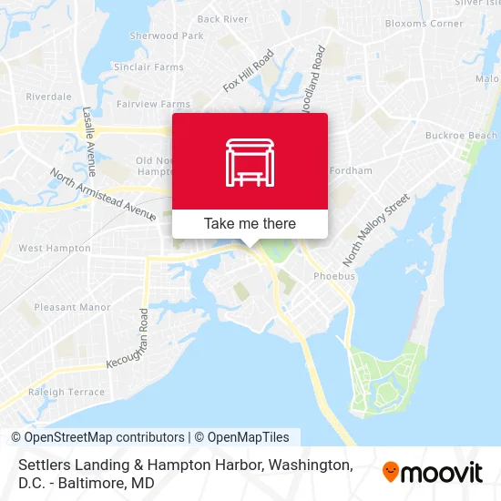 Settlers Landing & Hampton Harbor map