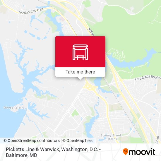 Picketts Line & Warwick map