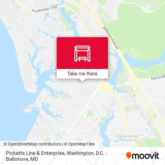Picketts Line & Enterprise map