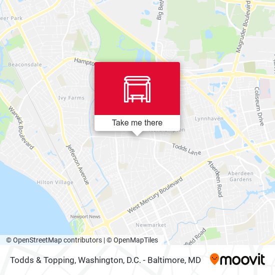 Todds & Topping map