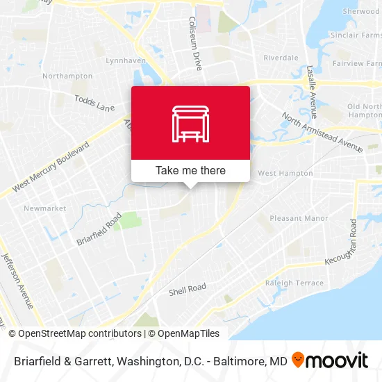 Briarfield & Garrett map