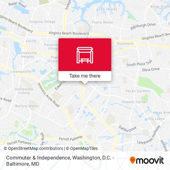 Commuter & Independence map