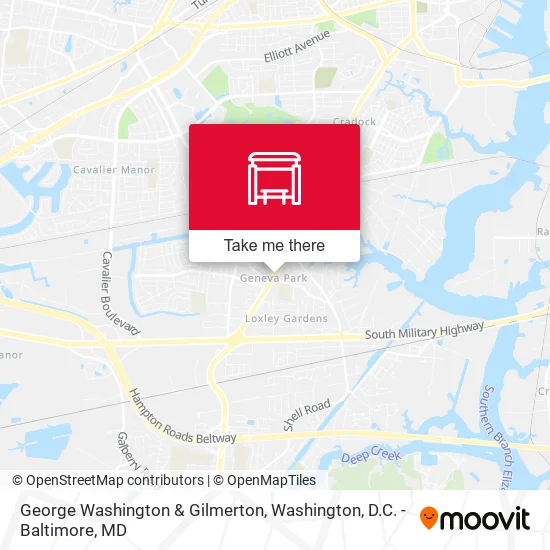 George Washington & Gilmerton map