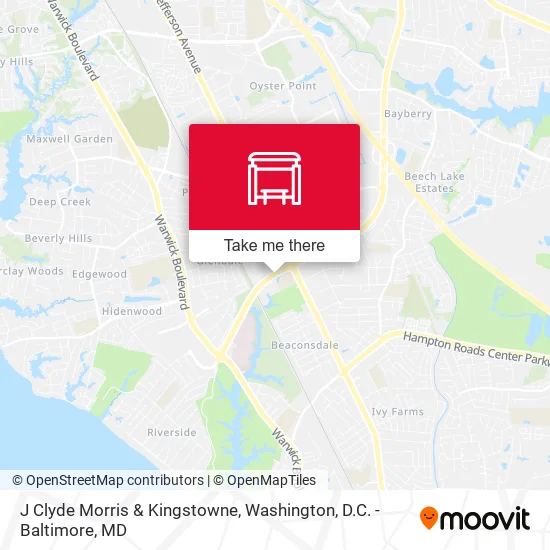 J Clyde Morris & Kingstowne map