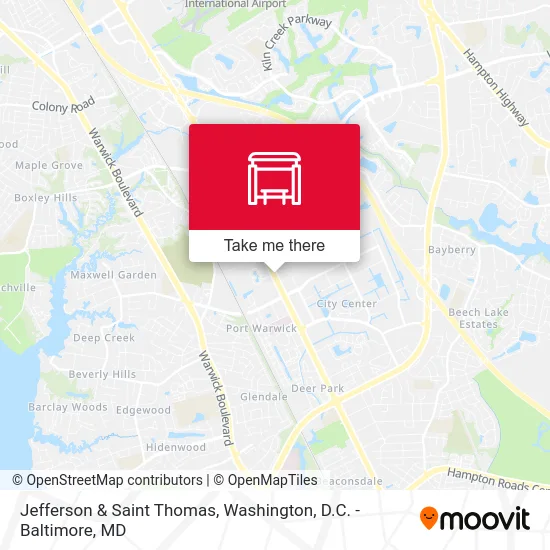 Jefferson & Saint Thomas map