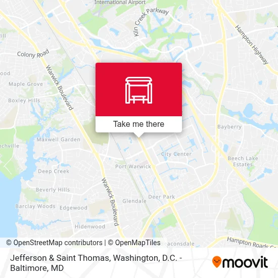 Jefferson & Saint Thomas map