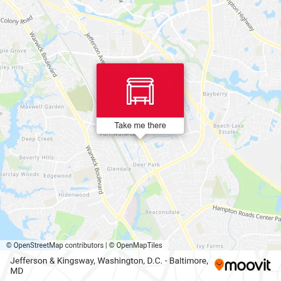 Jefferson & Kingsway map