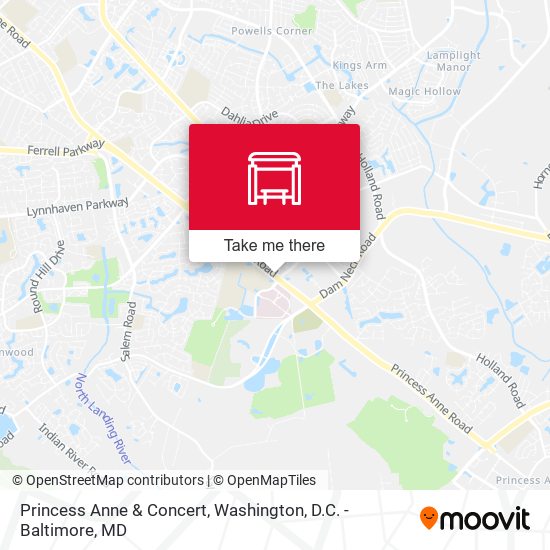 Princess Anne & Concert map