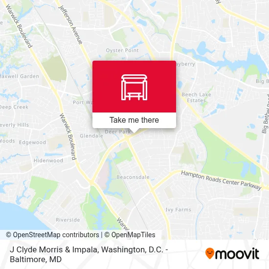 J Clyde Morris & Impala map