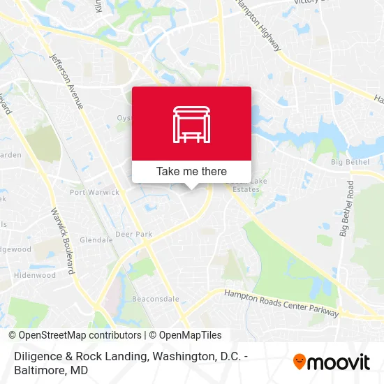 Diligence & Rock Landing map
