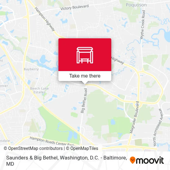 Saunders & Big Bethel map